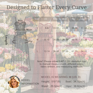 ruffle trim see-through slip dress for women size chart measurement guide
