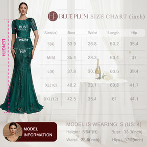 sequin patchwork mesh mermaid maxi dress for women size chart measurement guide