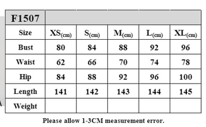 Size Chart for Sequin Strapless Gothic Romantic Organza Gown
